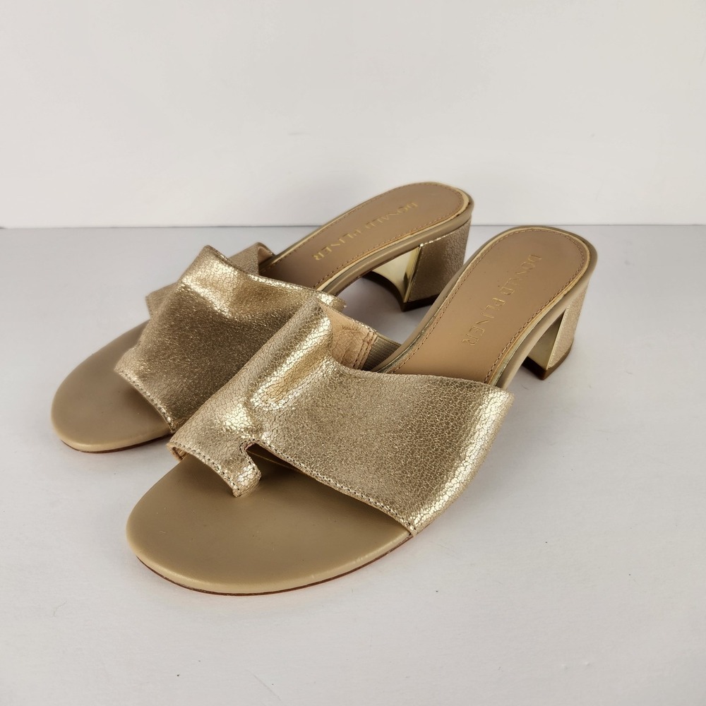 Donald J Pliner Melrose Platino Women's Slip-Onโ Elegant Sandals Size 7.5M